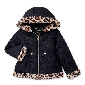Pistachio | Girls Black Puffer Jacket